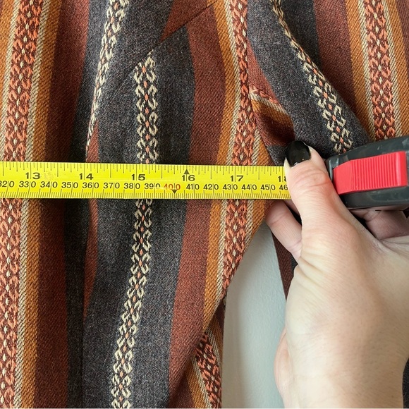 Wallis vintage one button retro western boho chic striped blazer women’s size 10 - Picture 10 of 11